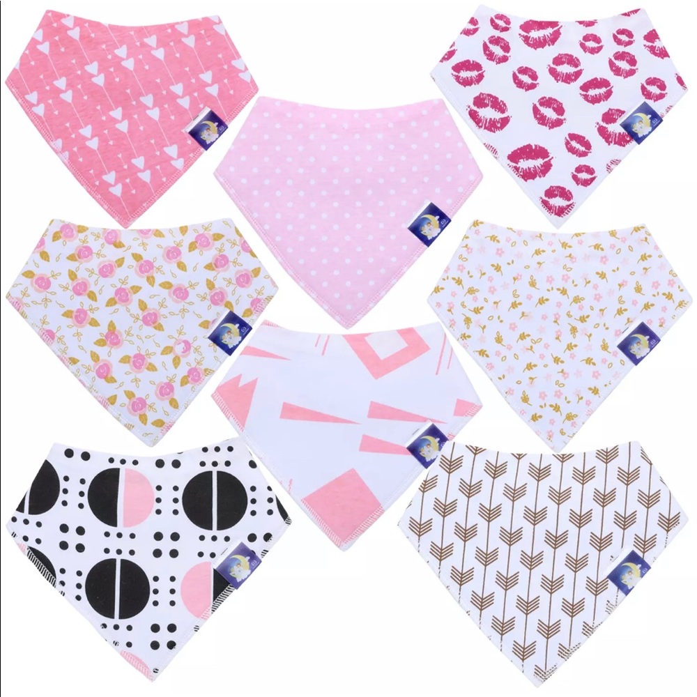 Organic Baby Bandana Drool Bibs 100% Soft Cotton - Picture 4 of 8